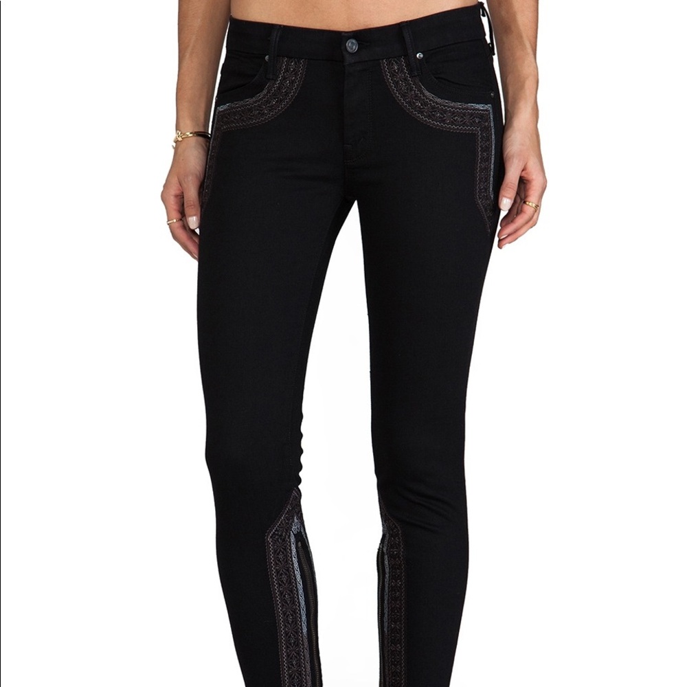 MOTHER skinny jeans the looker inside zip. Size 24